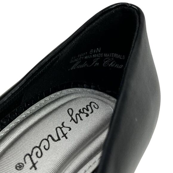 New Easy Street Women Black Shoes Pointed toe Slip-on Heels Pumps US 6.5 - Picture 9 of 10
